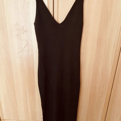 Knitted summer dress used, brown by H&M