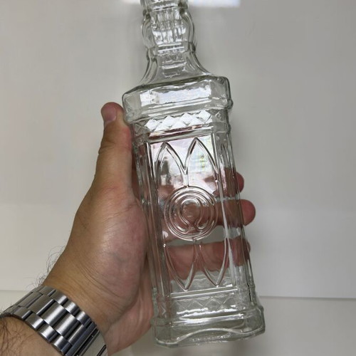 Glass decorative bottle for drinks or liqueur