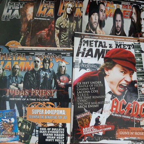 Metal Hammer magazines used, pack of 13 issues