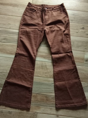Elastic brown jeans pants like new, size XL