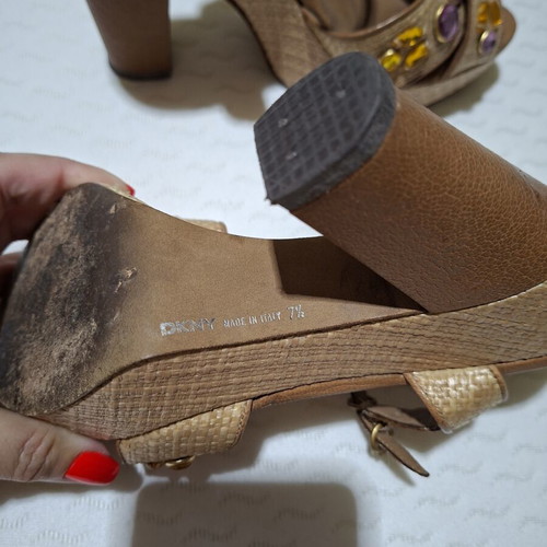 DKNY platform shoes used, size 37-37.5, multicolor