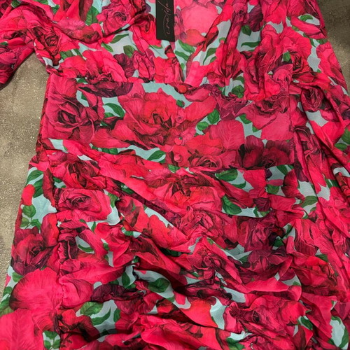 Iraida dress new, floral, mini with zipper and gathers