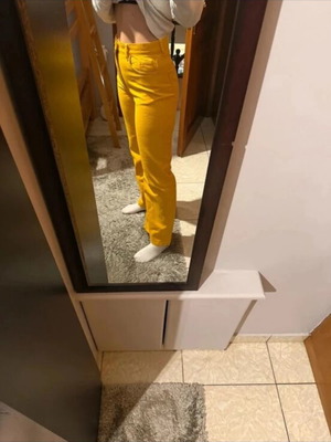 Marphils high-waisted yellow pants like new, size M