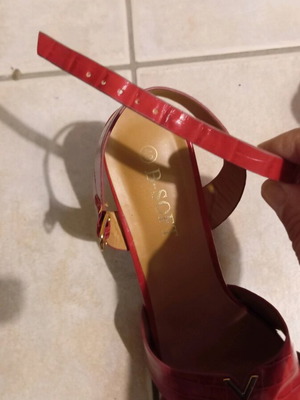 B-Soft red sandals size 40 like new, 8 cm heel