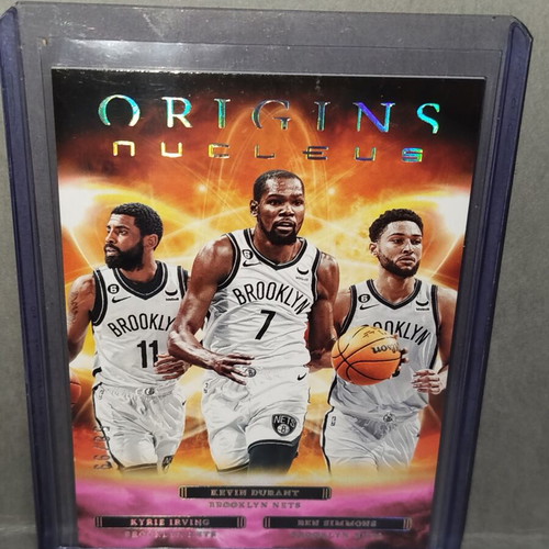 Durant Irving Simmons 2022-23 Panini Origins Nucleus Nets Pink SP Card like new