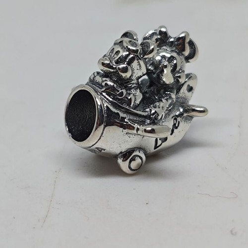 Mickey and Minnie Love Disney S925 Silver Charm like new