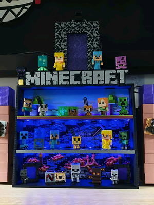 Stand Minecraft Kinder Joy για φιγούρες με led φωτισμό καινούργιο