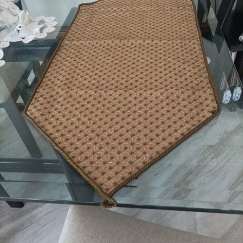 Set of 2 Handmade Table Runners with Glass Beads new