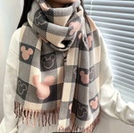 Scarf new grey and beige