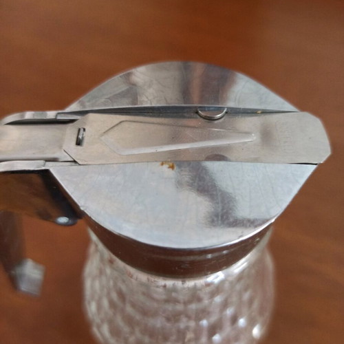 Glass container for honey sugar milk like new, inox lid