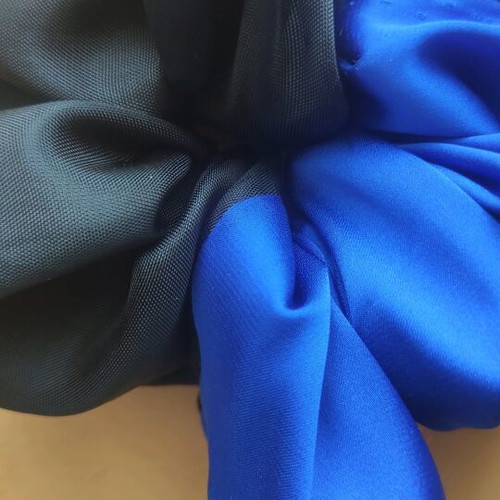 Handmade satin XL scrunchies two-tone, Greek craftsmanship