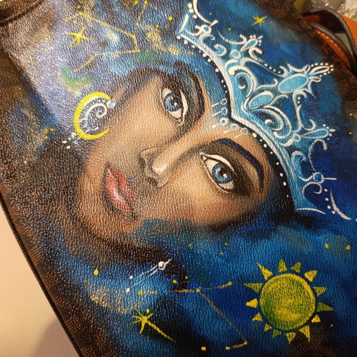 Michael Kors handbag new, hand-painted unique design