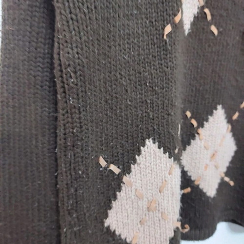 Y2K wool sweater, brown, size L