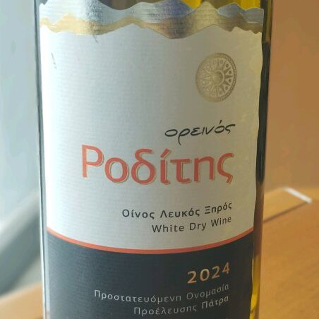 Roditis white dry wine PDO Patras 2024 750ml new, sealed