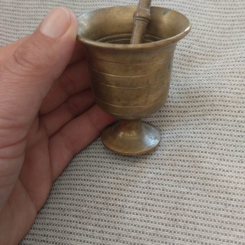 Vintage brass mortar like new, 6.5 cm