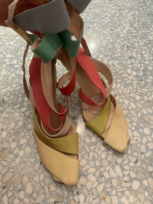 Agl heels used, multicolor leather, size 40