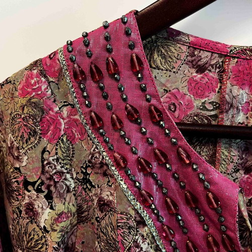 Indian Printed Dress in Pink Tones like new, Medium
