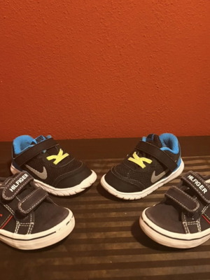 Tommy Hilfiger and Nike kids' sneakers used, sizes 24 and 23.5