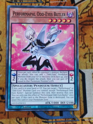 Performapal Odd-Eyes Butler κάρτα Yu-Gi-Oh!