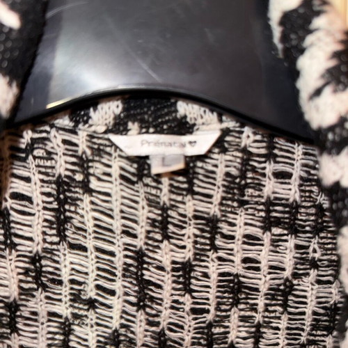 Black and White Geometric Knit Jacket New Size Medium