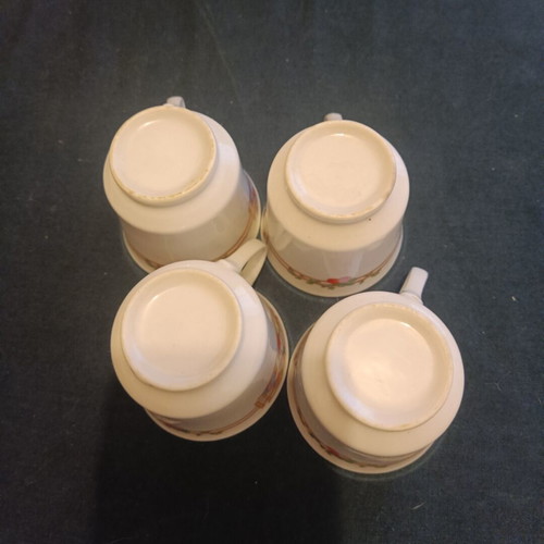Greek coffee cups used, set of 4 with saucers
