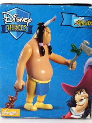 Disney Heroes Peter Pan Pirates Indian φιγούρα σφραγισμένη, 2004, Famosa Spain