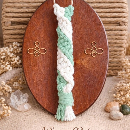 Macrame Keychain Made to Order, Twin Flow Series Multicolor