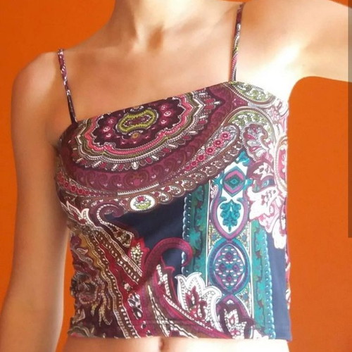 Summer blouse new, elastic, multicolor, size XS