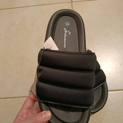 Women's slippers new size 36 black flatform