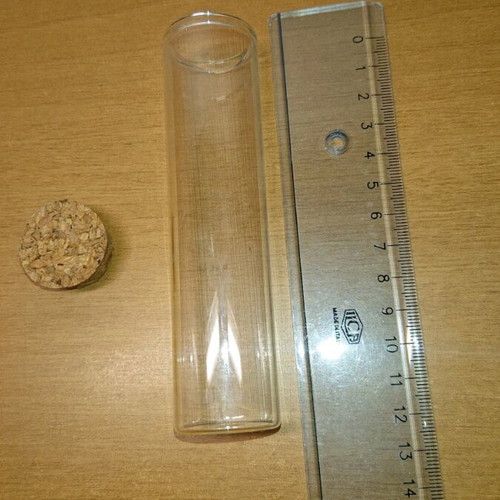 Glass bottle with cork stopper like new
