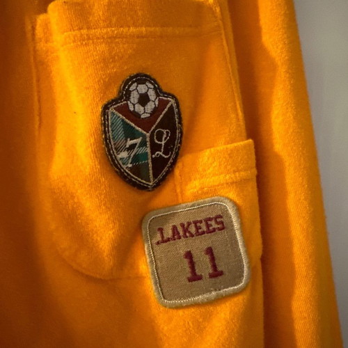Orange Lak terry tracksuit by Lakis Gavalas