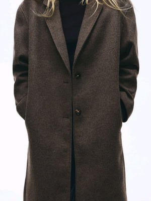 H&M Single-Breasted Coat New, Grey, XS