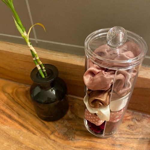 Plexi glass cotton holder new for bathroom