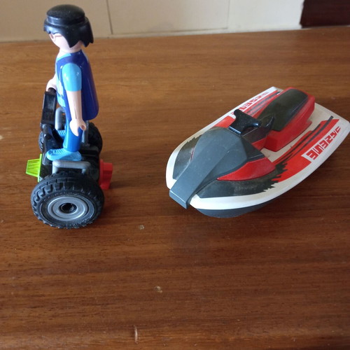 Playmobil set of 3 pieces like new with jet ski and electric bike