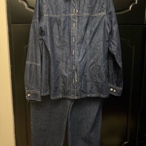 H&M denim shirt and jeans set used, blue