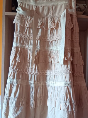 Pink Woman Medium Beige Long Skirt like new