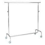 Clothing rack with wheels