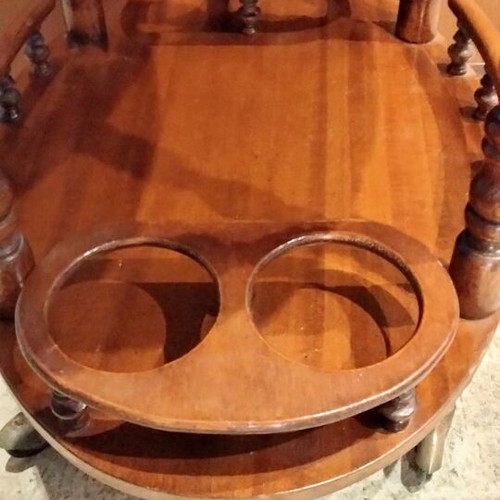 Classic wooden bar trolley table like new