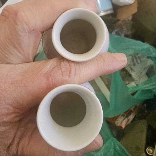 Set of two mini Hollohaza vases used
