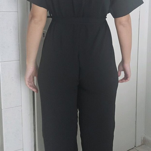 One-piece jumpsuit new, black, size XS for 1.50-1.55 height