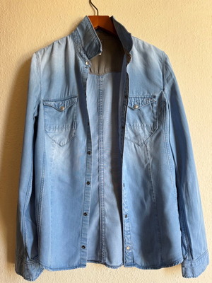 G-Star denim shirt used, slim fit, size L, blue