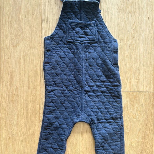 Petit Bateau quilted cotton salopette like new, size 18 months