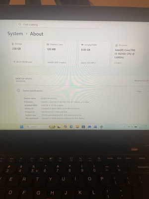 Lenovo ThinkPad L14 Gen 1 laptop 14" Intel Core i5 10th Gen, 8GB RAM, 256GB SSD