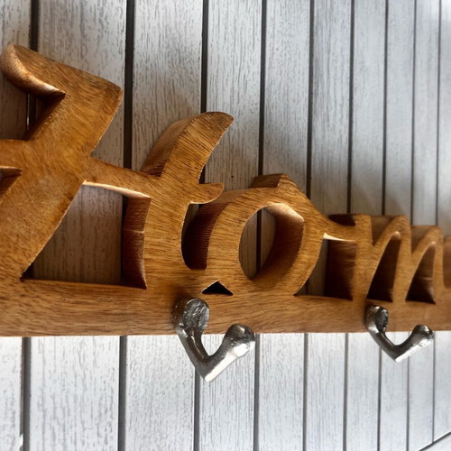 Wooden wall hanger home like new, width 56.5cm