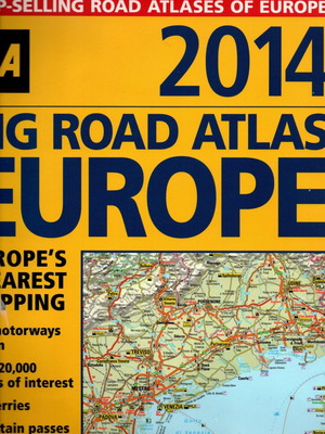 Bic Road Atlas Europe 2014 used, spiral edition