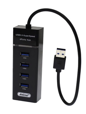 Andowl Q-303 USB 3.0 Hub 4 θυρών με USB-C και ταχύτητα έως 5Gbps καινούργιο
