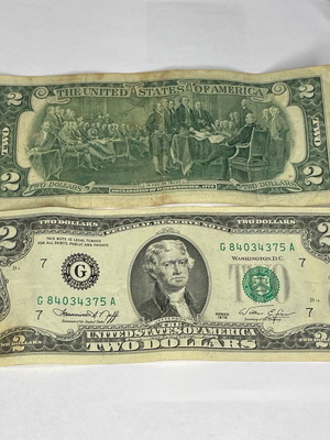 1976 $2 Dollar Boston District Federal Reserve Note like new