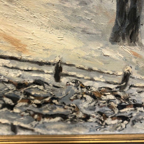 Vivienne oil painting 1971 "Horse Riding in Hude Park"