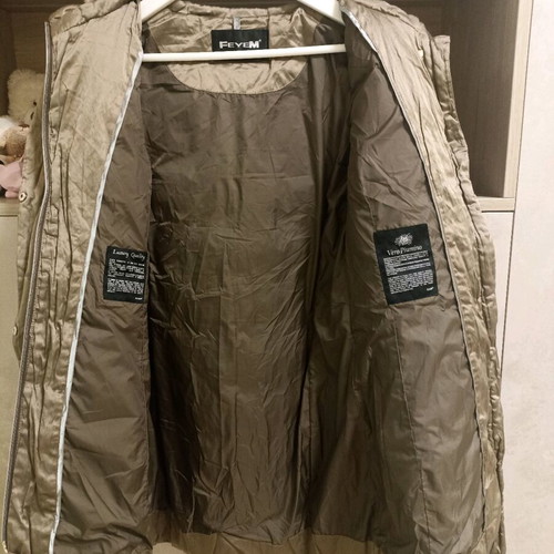 Feyem women's down jacket like new, size S, beige