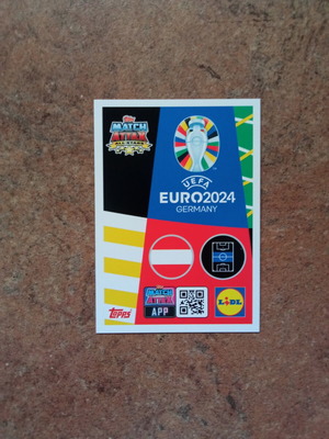 Topps Euro 2024 Match Attax Metal Shining Star κάρτα Christoph Baumgartner